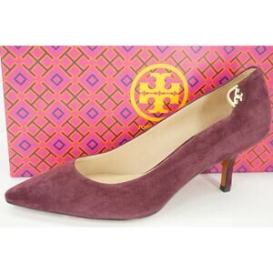 Tory Burch Purple Suede Elizabeth High Heel Pointy Toe Pumps